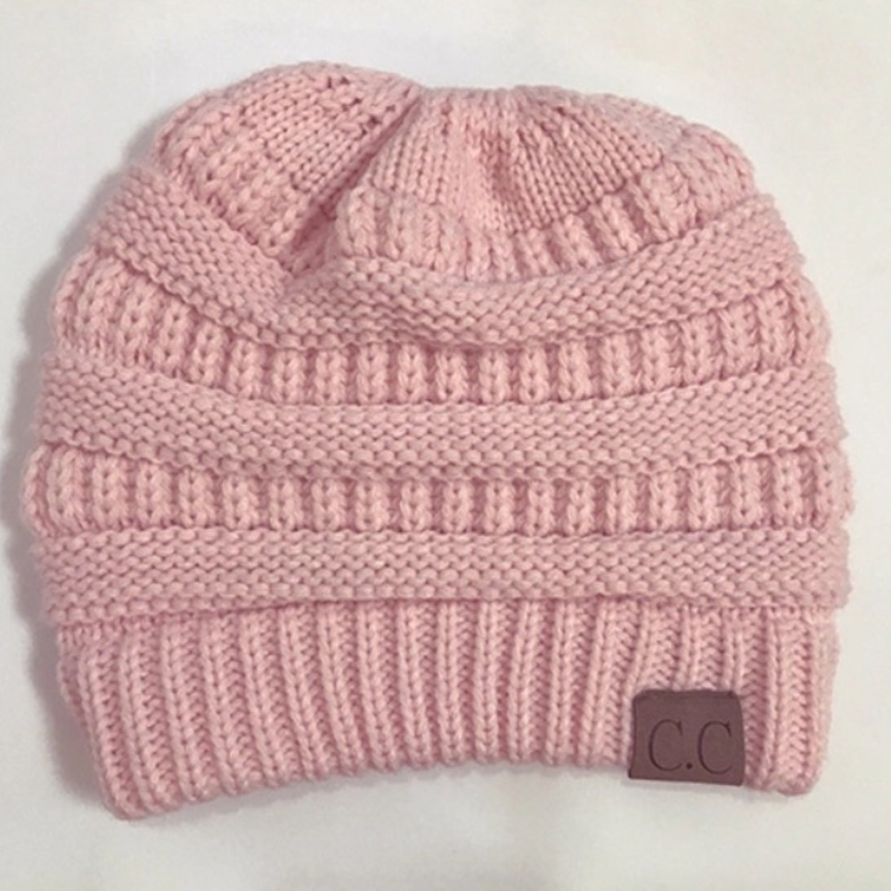 NEW CC Pink Ponytail Beanie